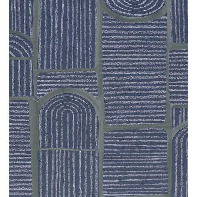 Bloomsbury Wallpaper, Deep Navy - Wallpaper - 5