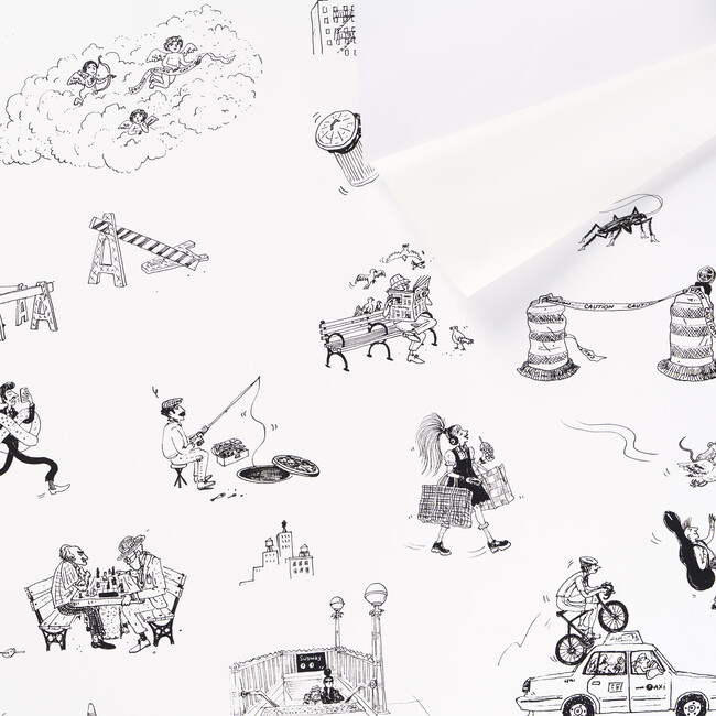 Joana Avilez's Street Scenes Peel & Stick Wallpaper, Black & White - Wallpaper - 4