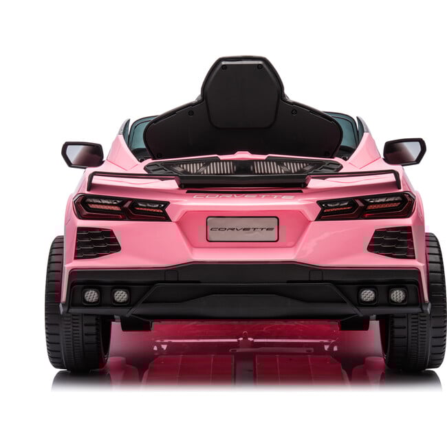 12V Chevrolet Corvette C8 1-Seater Kids Ride-On Car (Pink) - Ride-Ons - 3