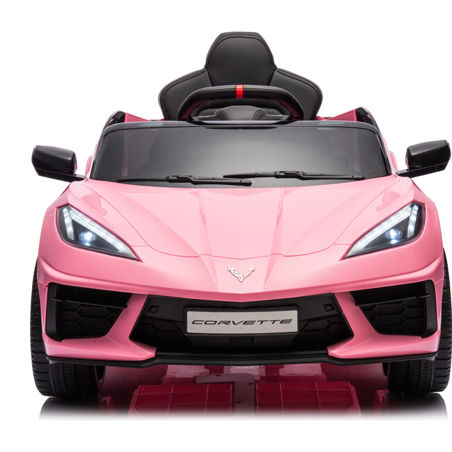 12V Chevrolet Corvette C8 1-Seater Kids Ride-On Car (Pink) - Ride-Ons - 4