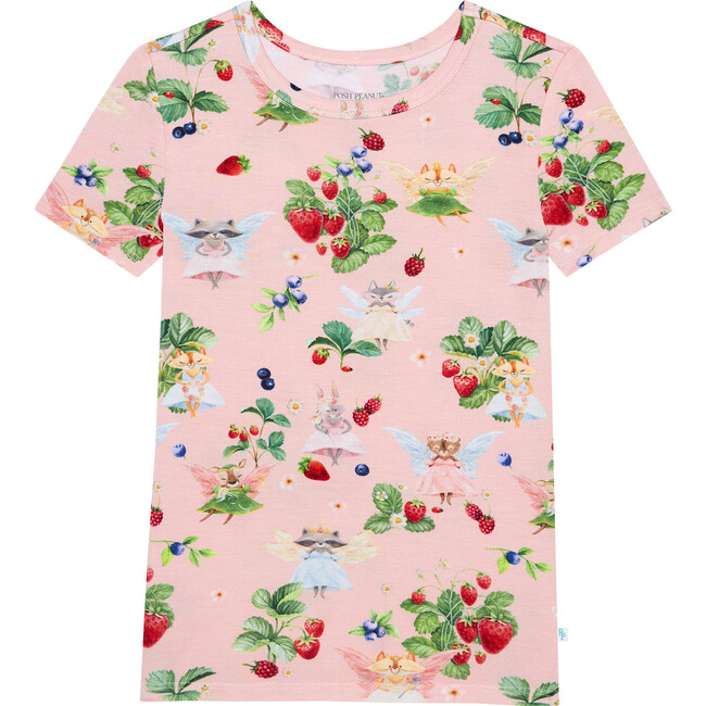 Annabelle Short Sleeve Basic Pajama, Pastel Pink - Pajamas - 2