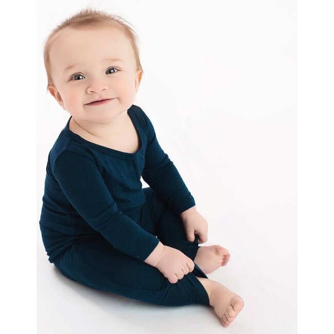 Long Sleeve Basic Loungewear, Sailor Blue - Loungewear - 2