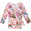 Watercolor Butterfly Tie Front Ruffled Kimono, Pink - Pajamas - 3 - thumbnail