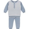 Boys Diamond Jacquard Knit Set Navy - Mixed Apparel Set - 2 - thumbnail