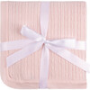 Cable Knit Blanket Pink - Blankets - 1 - thumbnail