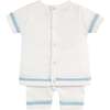 Boys Knit Teddy Bear Set Powder Blue - Mixed Apparel Set - 2