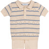 Boys Pointelle Striped Knit Set Ecru - Mixed Apparel Set - 1 - thumbnail