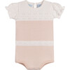 Girls Pointelle Contrast Knit Romper Blush - Rompers - 1 - thumbnail