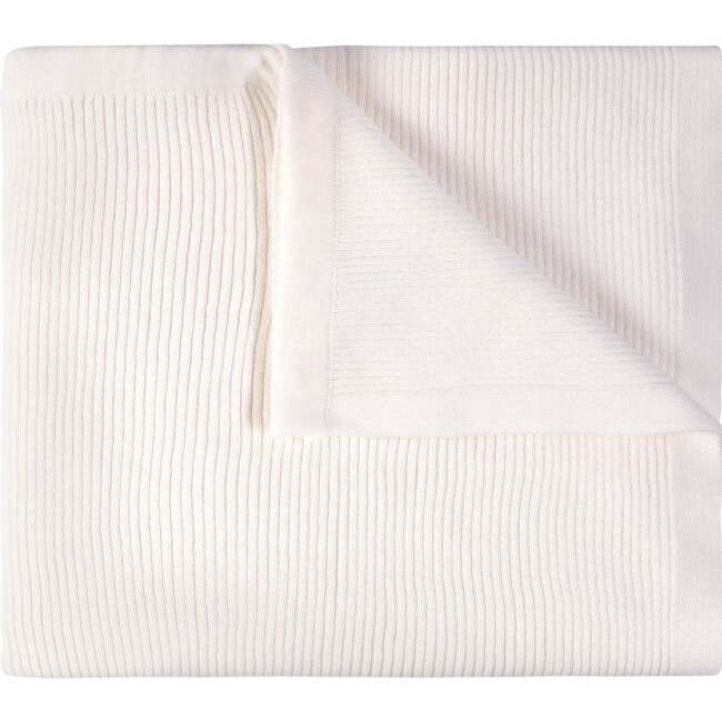 Ribbed Knit Blanket Ivory