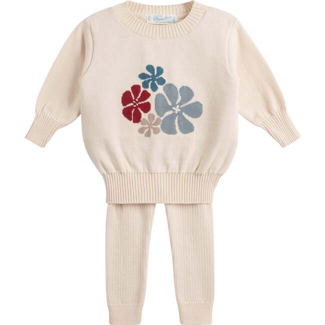 Girls Multi Floral Knit Set
