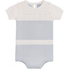 Boys Pointelle Contrast Knit Romper Powder Blue - Rompers - 1 - thumbnail