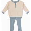 Henley Knit Set Mauve - Mixed Apparel Set - 2 - thumbnail