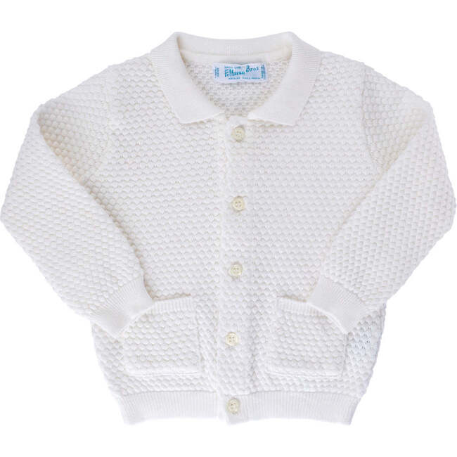 Popcorn Knit Cardigan Ivory