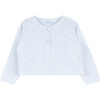 Diamond Pointelle Cropped Cardigan Blue - Cardigans - 2 - thumbnail