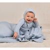 Scallop Trimmed Rib Knit Blanket Powder Blue - Blankets - 2 - thumbnail