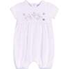 Garden Embroidered Cotton Shortall White - Rompers - 1 - thumbnail