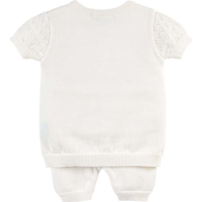 Boys Pointelle Knit Set Ivory
