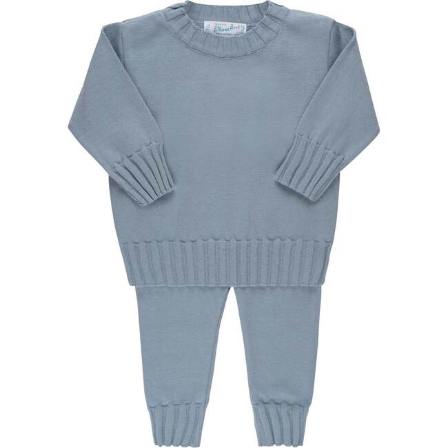 Remi Ribbed Knit Set Vintage Blue