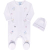 Garden Embroidered Cotton Romper w/Hat White - Rompers - 1 - thumbnail