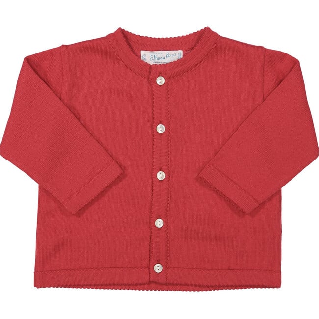 Classic Knit Cardigan Red