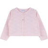 Diamond Pointelle Cropped Cardigan Pink - Cardigans - 1 - thumbnail