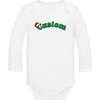 Personalized Santa Hat Baby Bodysuit, White - Onesies - 1 - thumbnail