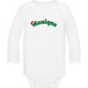 Personalized Santa Hat Baby Bodysuit, White - Onesies - 2 - thumbnail