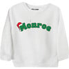 Personalized Santa Hat Sweatshirt, White - Sweatshirts - 1 - thumbnail
