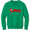 Personalized Santa Hat Sweatshirt, Youth, Green - Sweatshirts - 1 - thumbnail
