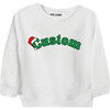 Personalized Santa Hat Sweatshirt, White - Sweatshirts - 2 - thumbnail
