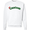 Adult Personalized Santa Hat Sweatshirt, White - Sweatshirts - 1 - thumbnail