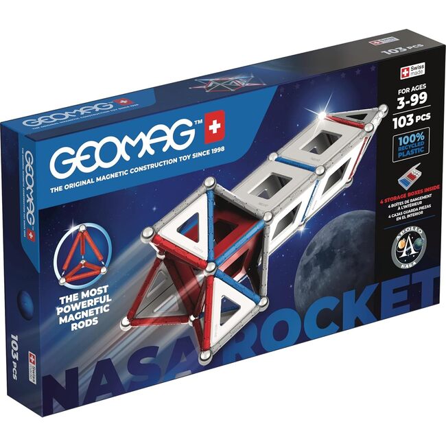 Geomag™ NASA Rocket 103 Piece Magnetic STEM Building Playset