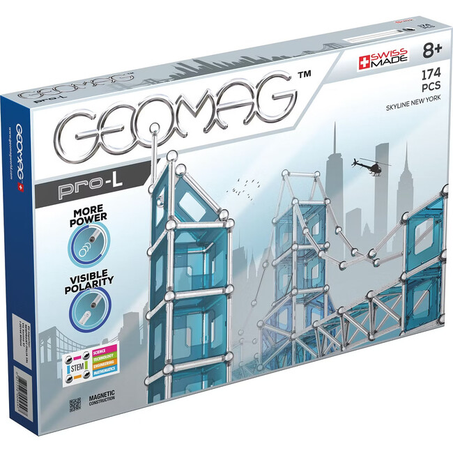 Geomag™ Pro-L Series New York Skyline 174 piece building set 8+ years