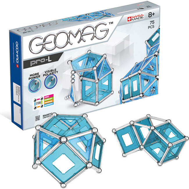Geomag™  PRO-L 75 pcs Magnetic Building Set Ages 8+ Years