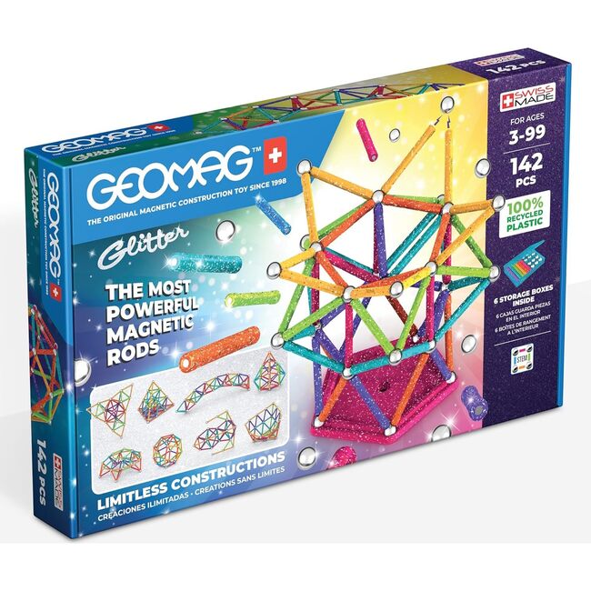 Geomag™ Glitter 142-Piece Special Edition Building Playset Ages 3+ Years