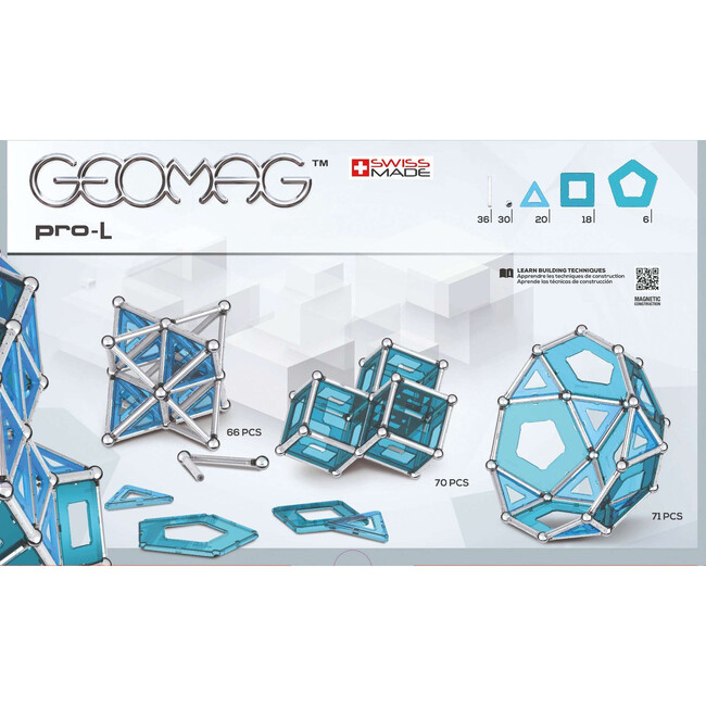 Geomag™  PRO-L 110 piece Magnetic Building Set Ages 8+ Years - STEM Toys - 4