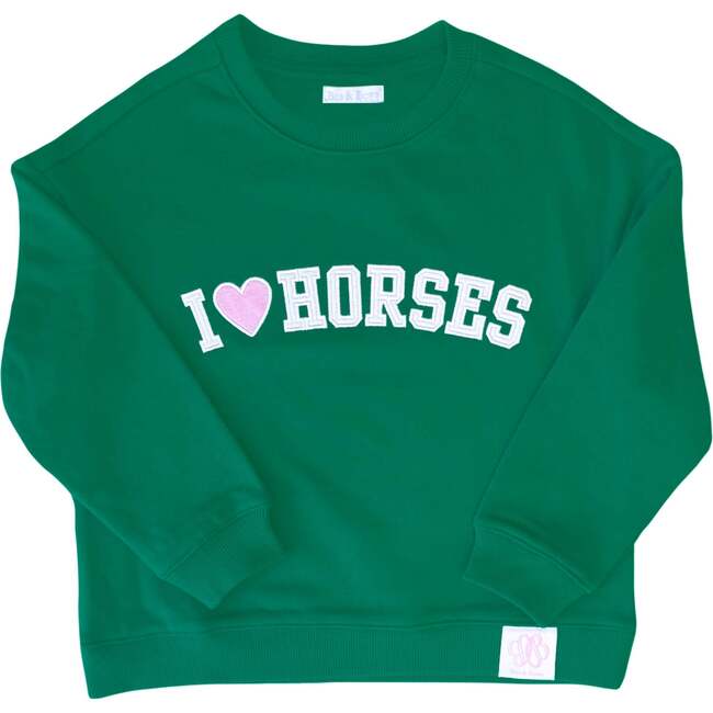 I Heart Horses Sweatshirt, Green