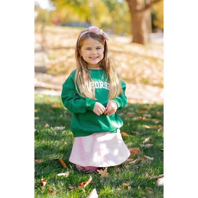 I Heart Horses Sweatshirt, Green - Sweatshirts - 6