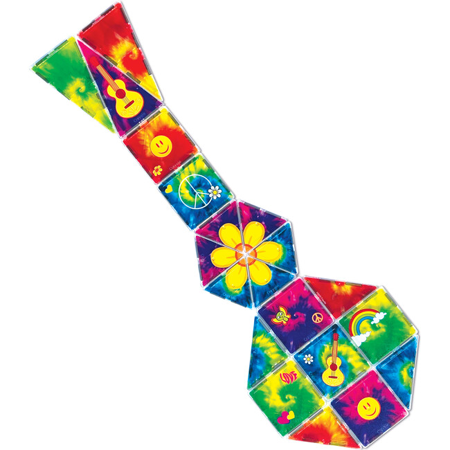 Crayola Tie-Dye Magnetic Tiles 40 Piece Set - Magnetic Tiles - 3