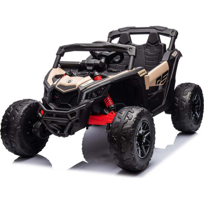 24V Can Am Maverick 1-Seater UTV - Kids Electric Ride-On (Khaki)