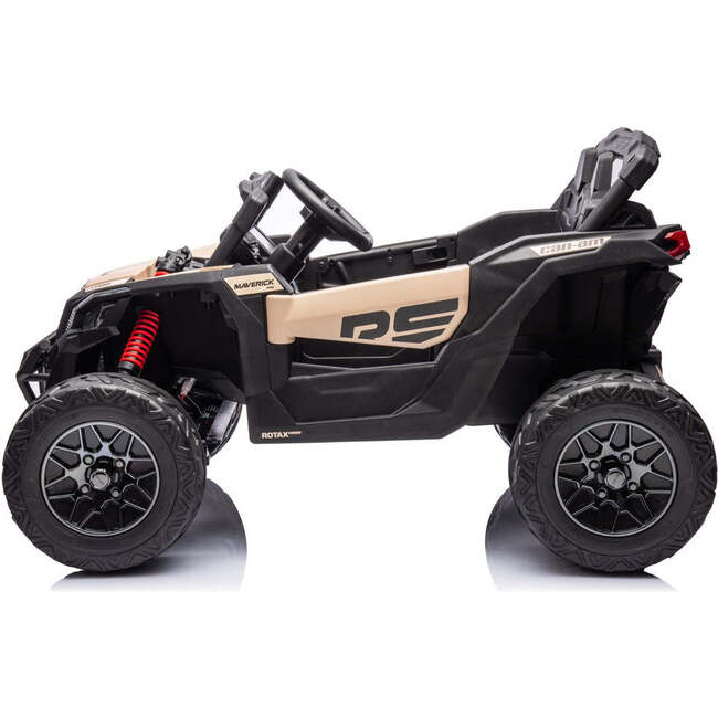 24V Can Am Maverick 1-Seater UTV - Kids Electric Ride-On (Khaki)