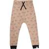 Zebra Print Joggers, Beige - Pants - 1 - thumbnail