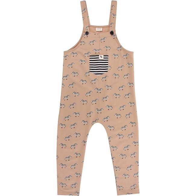 Zebra Print Jumpsuit, Beige