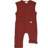 Rib Romper, Red - Rompers - 1 - thumbnail