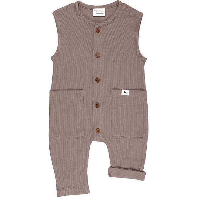 Rib Romper, Brown