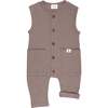 Rib Romper, Brown - Rompers - 1 - thumbnail