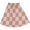Bold Check Print Skirt, Orange - Skirts - 1 - thumbnail