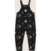 Celestial Print Jumpsuit, Black - Rompers - 1 - thumbnail