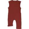 Rib Romper, Red - Rompers - 2 - thumbnail