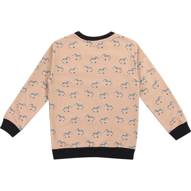 Zebra Print Sweatshirt, Beige